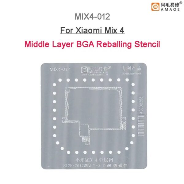 Amaoe MIX4-12 Middle Layer BGA Reballing Stencil-Original For Xiaomi Mix 4