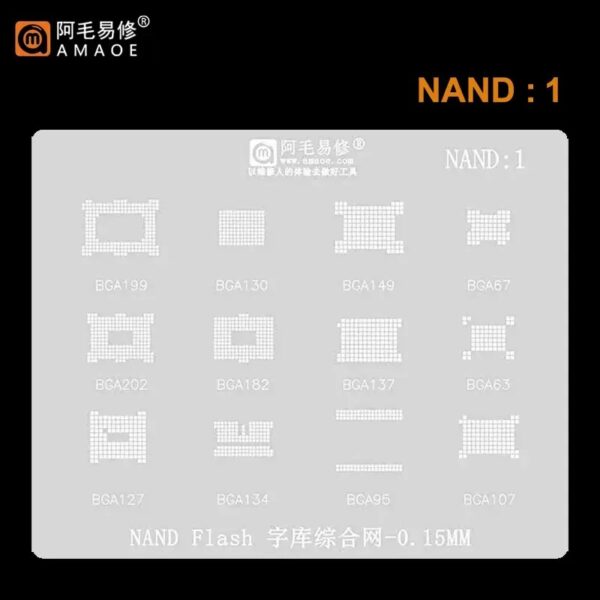 Amaoe Nand1 BGA Reballing Stencil-Original