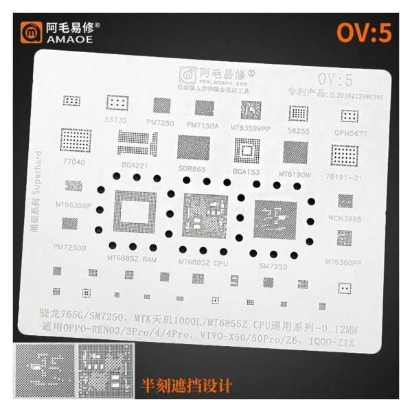 Amaoe OV 5 Bga Stencil-Original