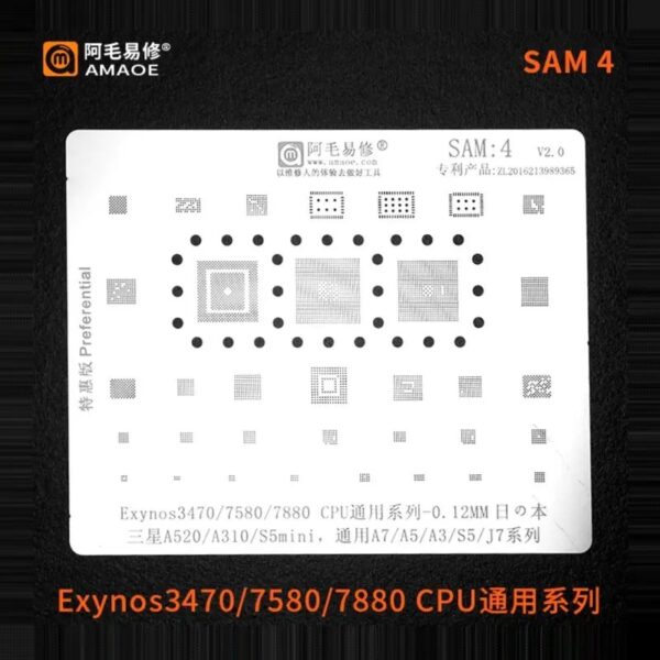 Amaoe SAM4 BGA Stencil-Original 0.15mm