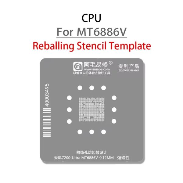 78d30dfe-05c0-4bc2-9606-41173b75321d.jpg Amaoe MT6886V BGA Reballing Stencil-Original For Dimensity 7200 Ultra CPU Stencil-Original 0.12mm