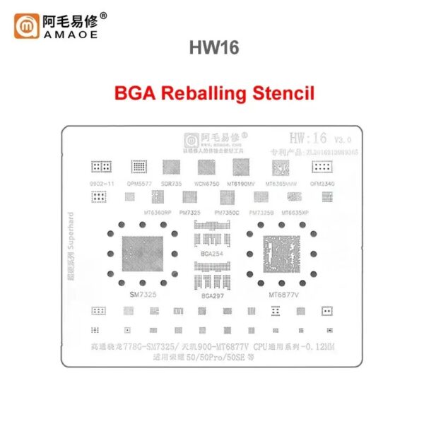 Amaoe HW16 BGA Reballing Stencil-Original