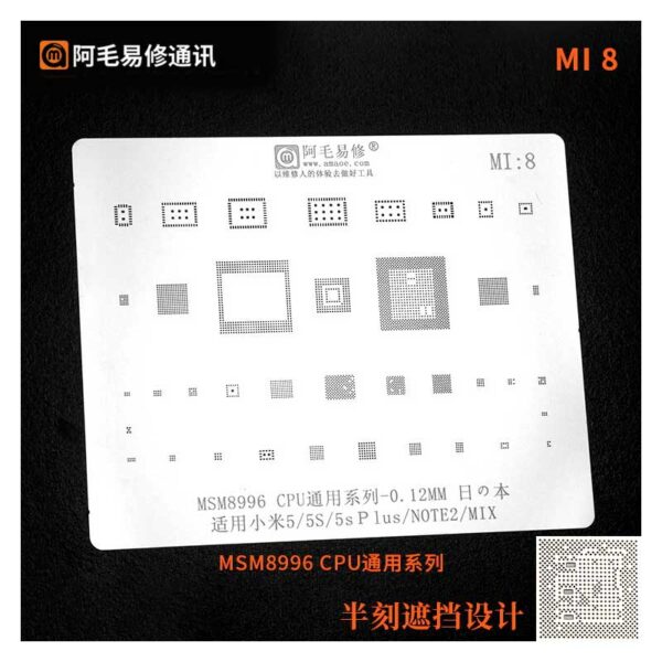 AMAOE MI8 Stencil-Original XIAOMI
