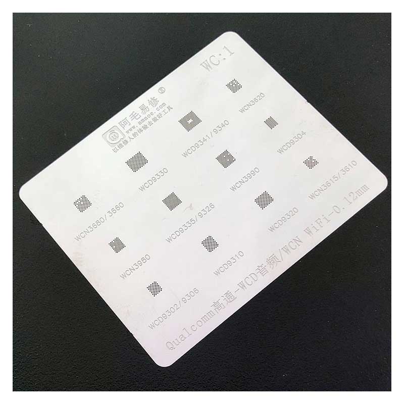 AMAOE Stencil Original Qualcomm WCD/WCN WC1 0.12mm AMAOE Stencil Original Qualcomm WCD/WCN WC1 0.12mm