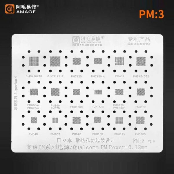 Amaoe PM3 BGA Reballing Stencil-Original