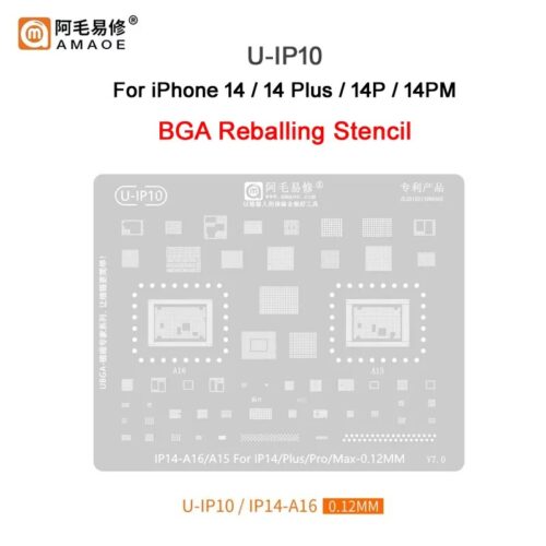 U-IP10.jpg Amaoe U-IP10 IC Reballing Stencil-Original For iPhone 14/ 14Plus/ 14Pro/ 14Pro Max