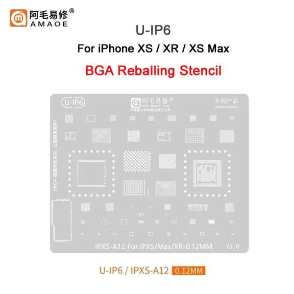 Amaoe U-IP6 IC Reballing Stencil-Original For iPhone XS / XR / XS Max