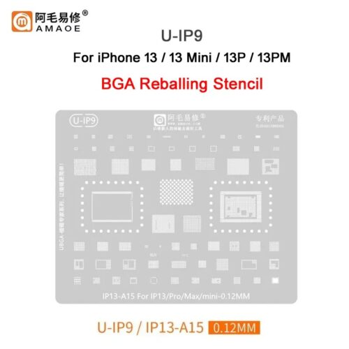 Amaoe U-IP9 IC Reballing Stencil-Original For iPhone 13/ 13Mini/ 13Pro/ 13Pro Max