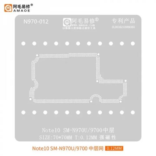 a23fd6ca-f9ba-4048-8aca-84c24cfd670f.jpg Amaoe N970-012 Middle Layer BGA Reballing Stencil-Original For Samsung Note 10