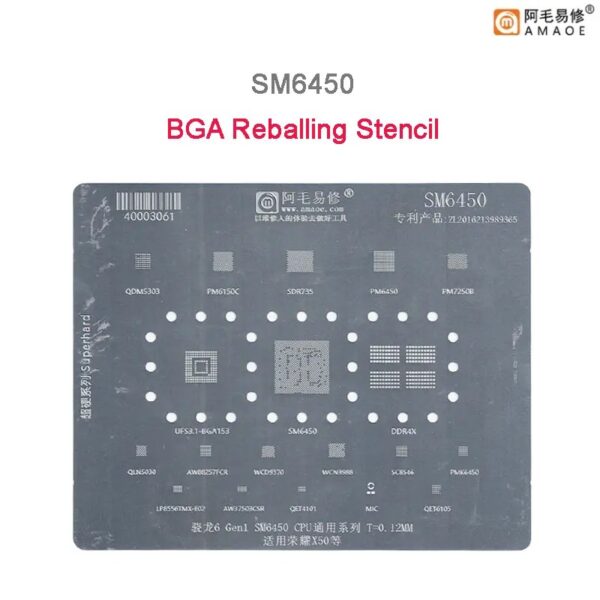 Amaoe SM6450 BGA Reballing Stencil-Original
