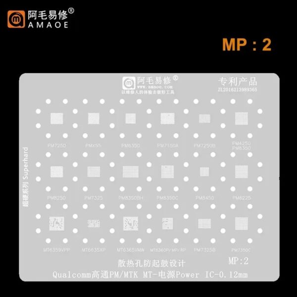 Amaoe MP2 BGA Reballing Stencil-Original