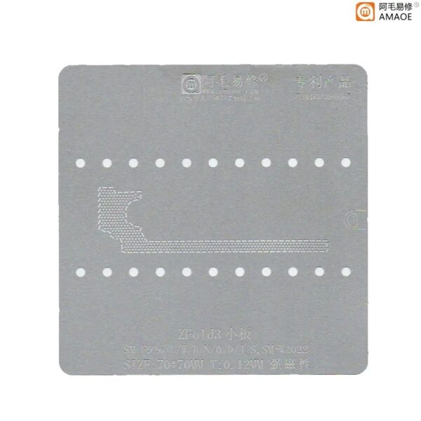 Amaoe ZFold 3 Middle Layer BGA Reballing Stencil-Original Samsung Galaxy