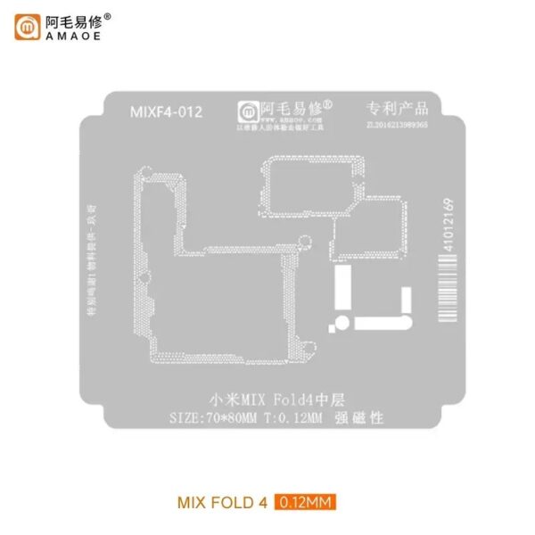 Amaoe MIXF4-012 Middle Layer Reballing Stencil-Original For Xiaomi Mix Fold 4