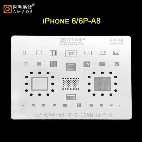 Amaoe iPhone 6/6Plus A8 IC Reballing Stencil-Original